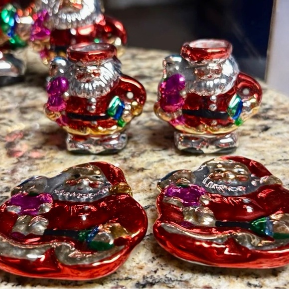 Style-Eyes by Baum Bros. Mini- 10 Piece Tea Set Metallic Santa Claus (New) - Picture 8 of 12